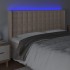 Cabecero con LED cuero sintético capuchino