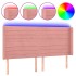 Cabecero con LED de terciopelo rosa 183x16x118/128