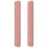 Cabecero con LED de terciopelo rosa 183x16x118/128