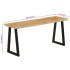 Banco con borde natural de madera de mango maciza 105