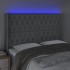 Cabecero con LED de tela gris claro 147x16x118/128
