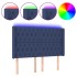 Cabecero con LED de tela azul 163x16x118/128