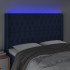 Cabecero con LED de tela azul 163x16x118/128
