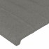 Cabecero con LED de tela gris oscuro 147x16x118/128
