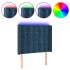 Cabecero con LED de terciopelo azul oscuro 93x16x118/128