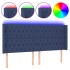 Cabecero con LED de tela azul 203x16x118/128
