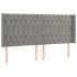 Cabecero con LED de terciopelo gris claro 183x16x118/128