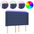 Cabecero con LED de tela azul 147x16x118/128