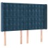 Cabecero con LED de terciopelo azul oscuro 147x16x118/128
