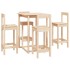 Set de bar 5 piezas madera maciza de