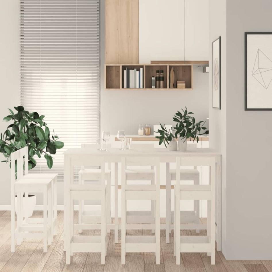 Set de bar 9 piezas madera maciza de pino