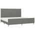 Cama sin colchón tela gris oscuro 200x200