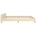 Cama sin colchón tela color crema 160x200