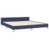 Cama sin colchón tela azul 180x200