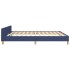 Cama sin colchón tela azul 180x200