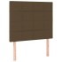 Estructura de cama sin colchón tela marrón oscuro 90x200