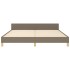 Cama sin colchón tela gris taupe 180x200