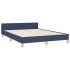 Cama sin colchón tela azul 140x200