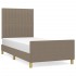 Estructura de cama sin colchón tela taupe 90x200