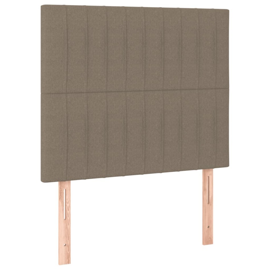Estructura de cama sin colchón tela taupe 90x200