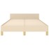 Estructura de cama sin colchón tela crema 120x200