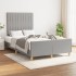 Estructura de cama sin colchón tela gris claro 120x200