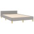 Estructura de cama sin colchón tela gris claro 120x200