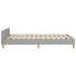 Estructura de cama sin colchón tela gris claro 120x200