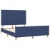 Cama sin colchón tela azul 140x190