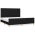 Cama sin colchón tela negro 160x200