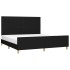 Cama sin colchón tela negro 160x200