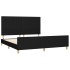 Cama sin colchón tela negro 160x200