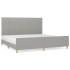 Cama sin colchón tela gris claro 200x200