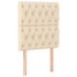 Estructura de cama sin colchón tela crema 80x200