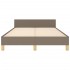 Estructura de cama sin colchón tela gris taupe 120x200