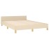 Cama sin colchón tela color crema 140x190