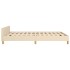 Cama sin colchón tela color crema 140x190