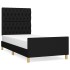 Estructura de cama sin colchón tela negro 90x190