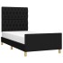 Estructura de cama sin colchón tela negro 90x190