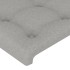 Estructura de cama con cabecero de tela gris claro 80x200