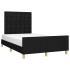 Estructura de cama sin colchón tela negro 120x200