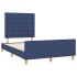 Estructura de cama sin colchón tela azul 120x200