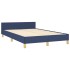 Estructura de cama sin colchón tela azul 120x200