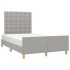 Estructura de cama sin colchón tela gris claro 120x200