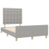 Estructura de cama sin colchón tela gris claro 120x200