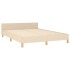 Cama sin colchón tela color crema 140x200