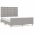 Cama sin colchón tela gris claro 140x190