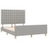 Cama sin colchón tela gris claro 140x190