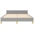 Cama sin colchón tela gris claro 140x190