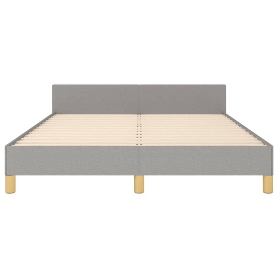 Cama sin colchón tela gris claro 140x190